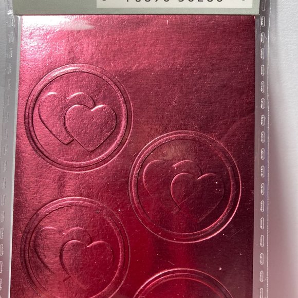 Double Heart Seals Pink Stickers for Cards Crafts - Picture 6 of 13